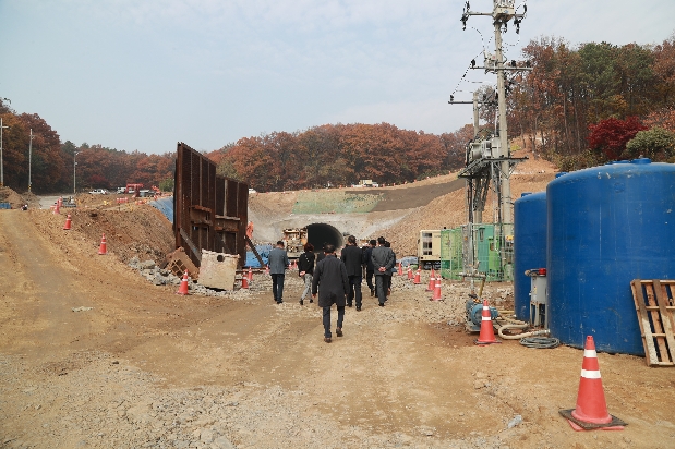 주요사업현장 점검(백운지구 의일로 터널구간 공사현장)