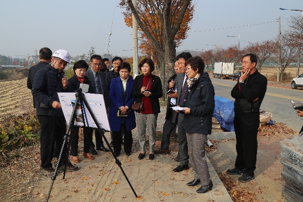 주요사업현장 점검(왕송호수 수질개선, 원수 유입시설 설치 현장)