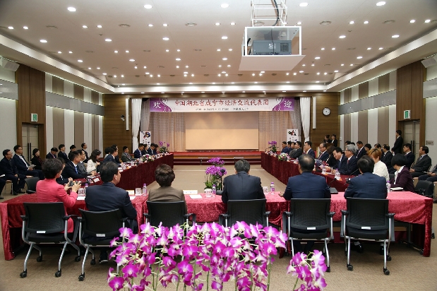 중국 센닝시 경제교류단 환영식